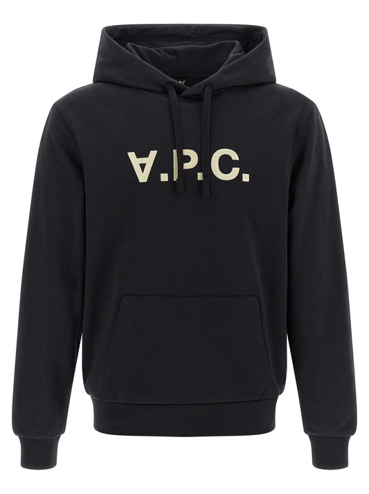A.P.C. Black Cotton Hoodie