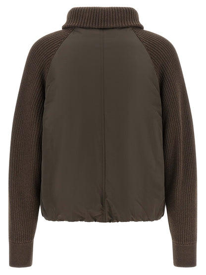 Brunello Cucinelli Brown Cotton Full-Length Jacket