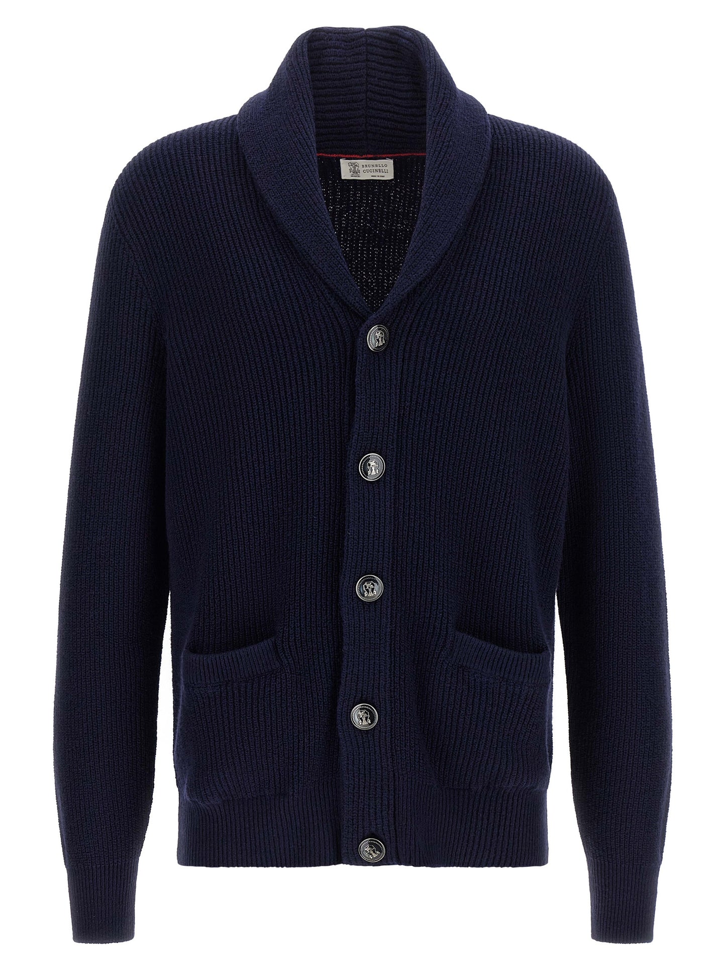 Brunello Cucinelli Blue Cotton Cardigan