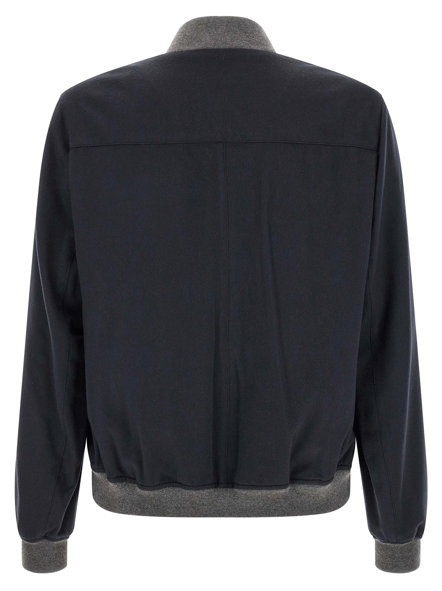 Brunello Cucinelli Blue Cashmere Bomber