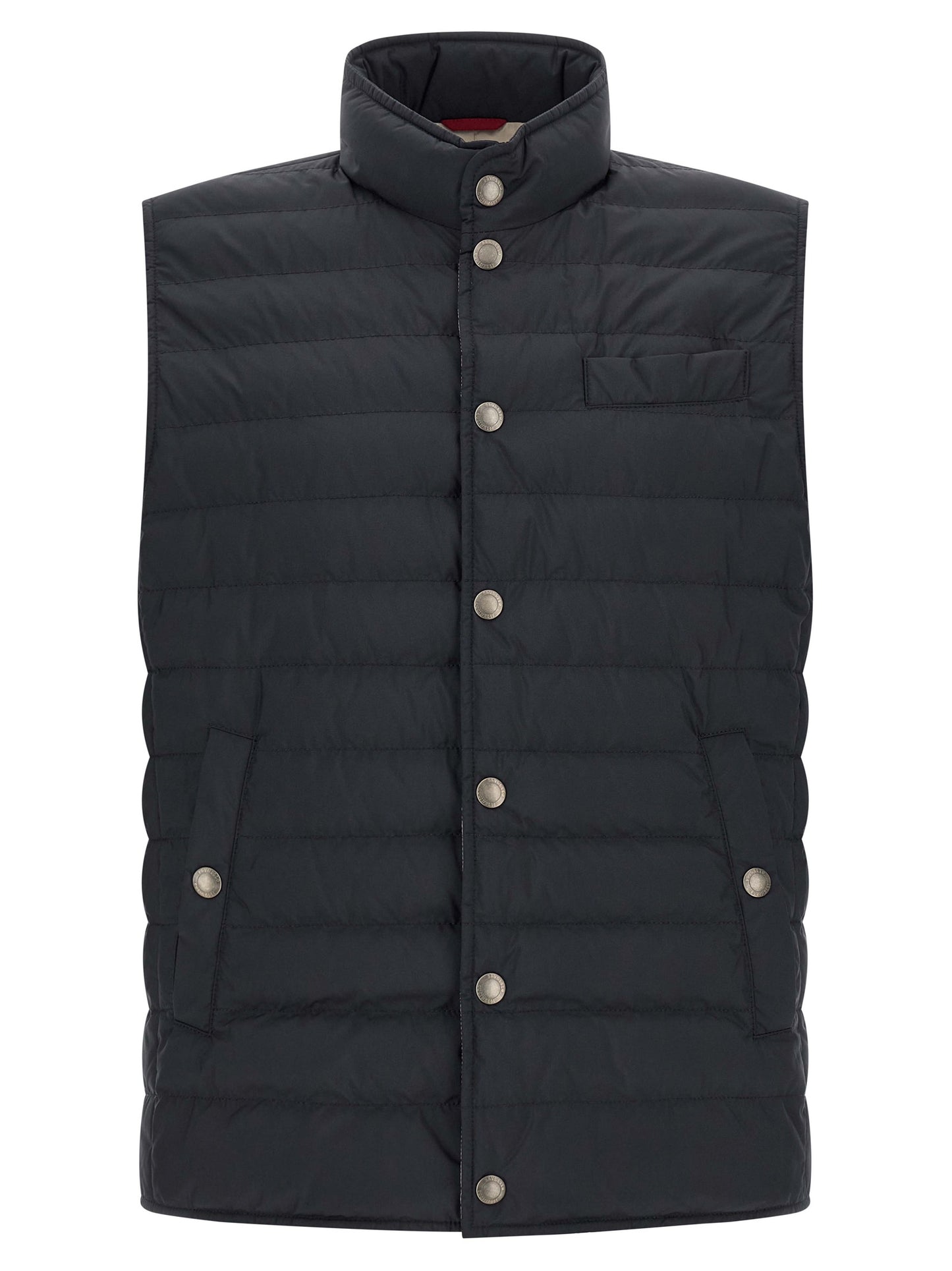 Brunello Cucinelli Blue Polyester Sleeveless Jacket