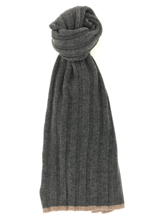 Brunello Cucinelli Gray Cashmere Scarf
