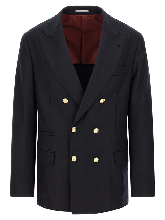 Brunello Cucinelli Blue Virgin Wool Blazer