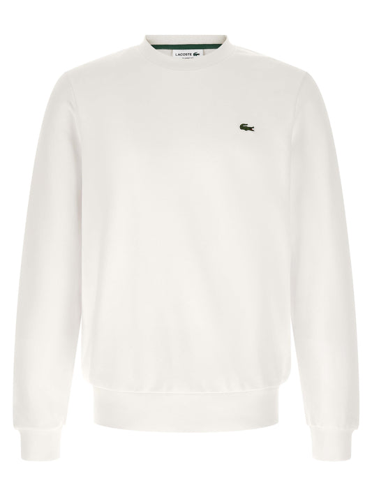 Lacoste White Cotton Sweatshirt