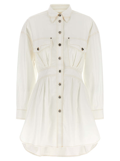 Versace White Cotton Short Dress