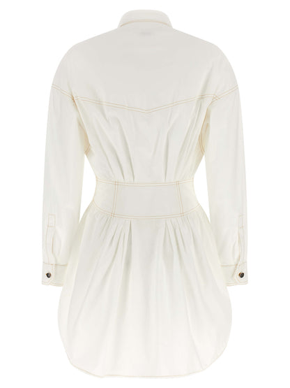Versace White Cotton Short Dress