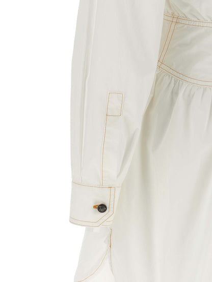 Versace White Cotton Short Dress
