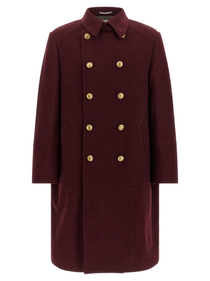 Brunello Cucinelli Bordeaux Cashmere Coat