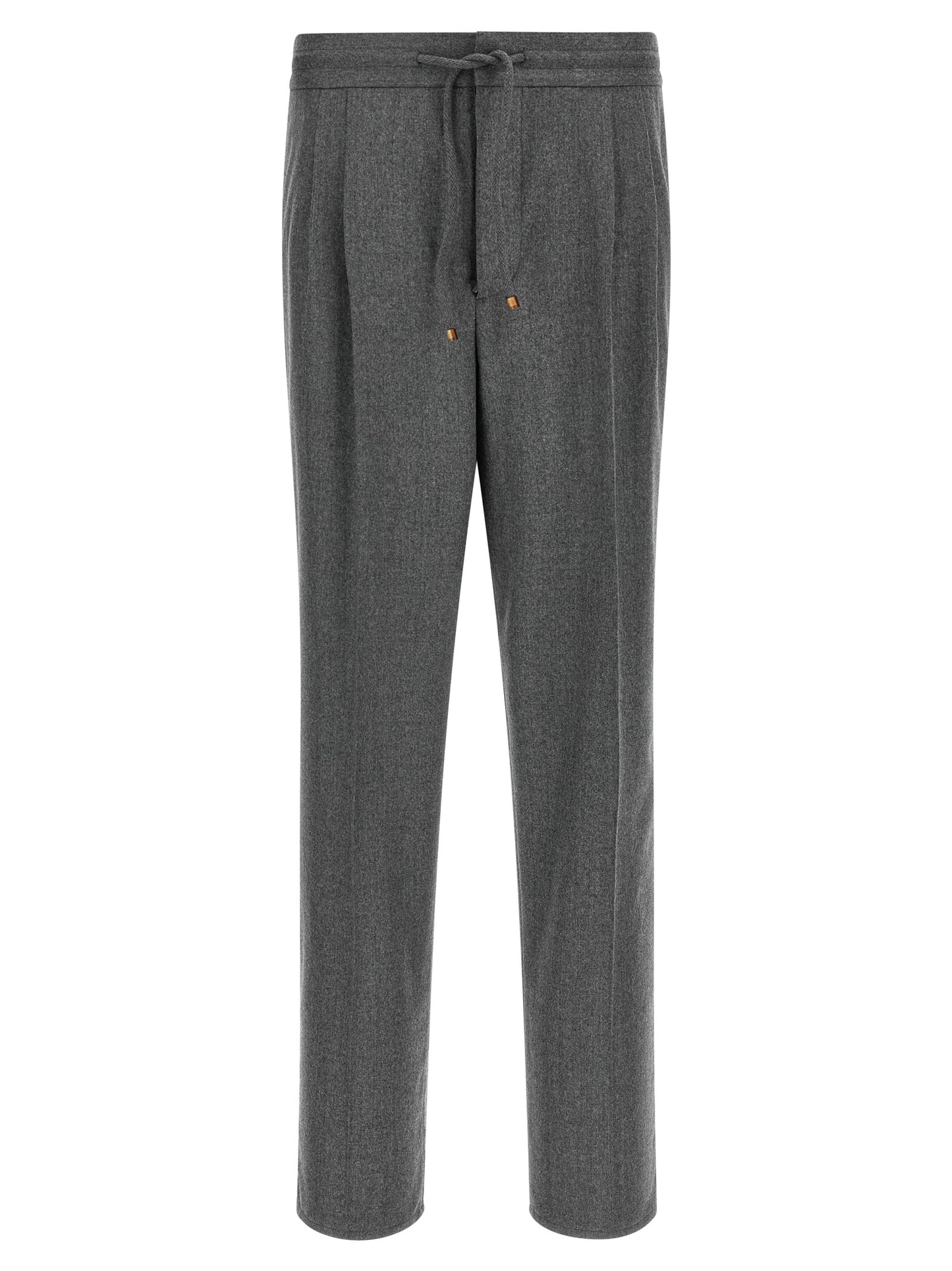 Brunello Cucinelli Gray Virgin Wool Casual Pants