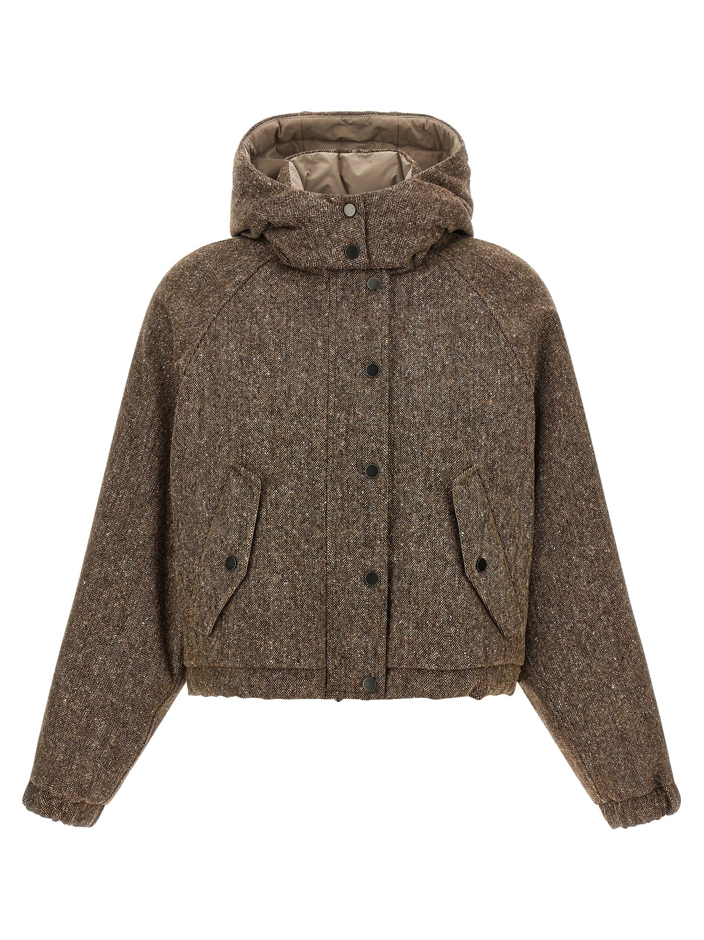 Brunello Cucinelli Brown Virgin Wool Full-Length Jacket