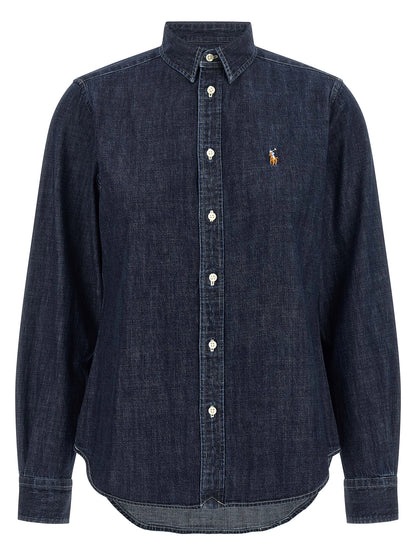 Polo Ralph Lauren Blue Cotton Blouse