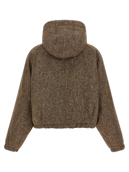 Brunello Cucinelli Brown Virgin Wool Full-Length Jacket