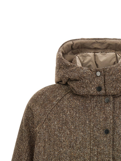 Brunello Cucinelli Brown Virgin Wool Full-Length Jacket