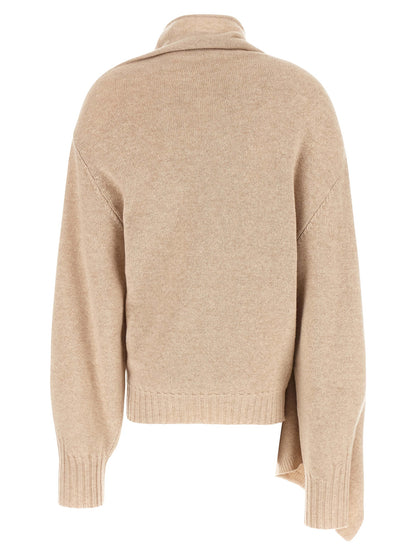 The Attico Beige Cashmere Cardigan