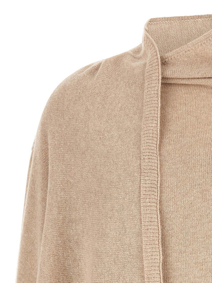 The Attico Beige Cashmere Cardigan