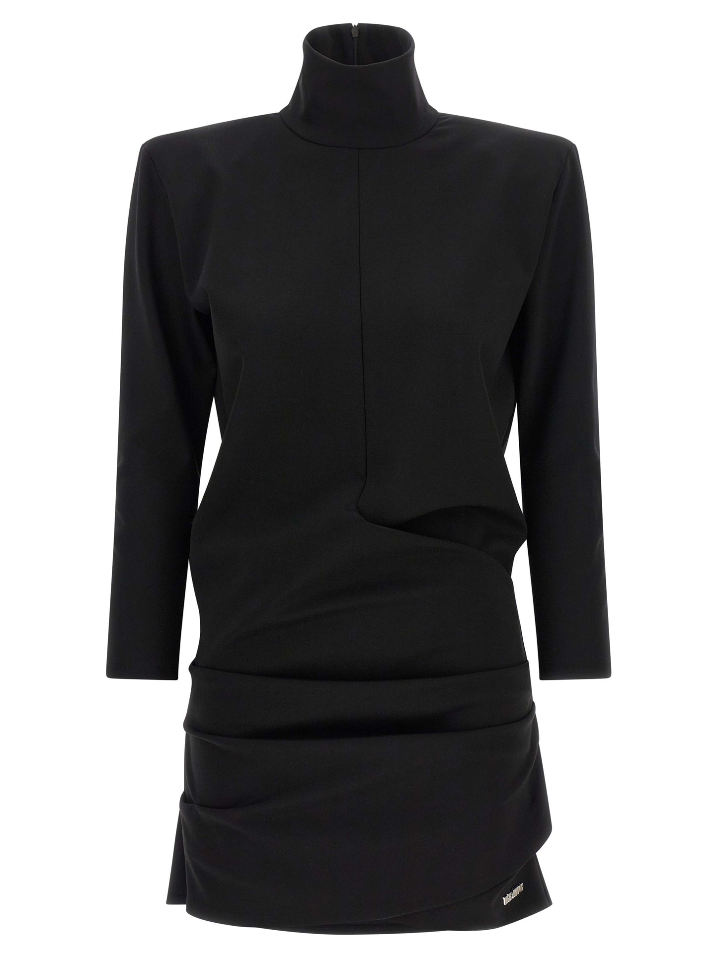 The Attico Black Viscose Short Dress