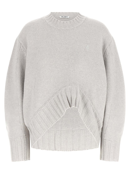 The Attico Gray Virgin Wool Cardigan
