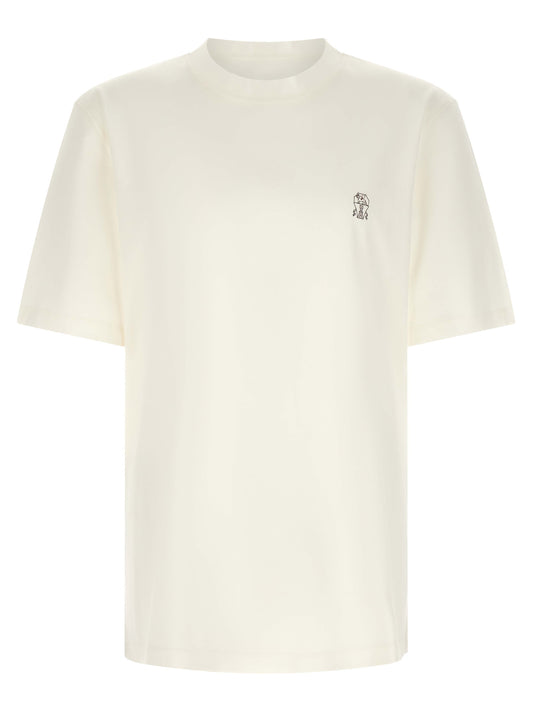 Brunello Cucinelli White Cotton T-Shirt
