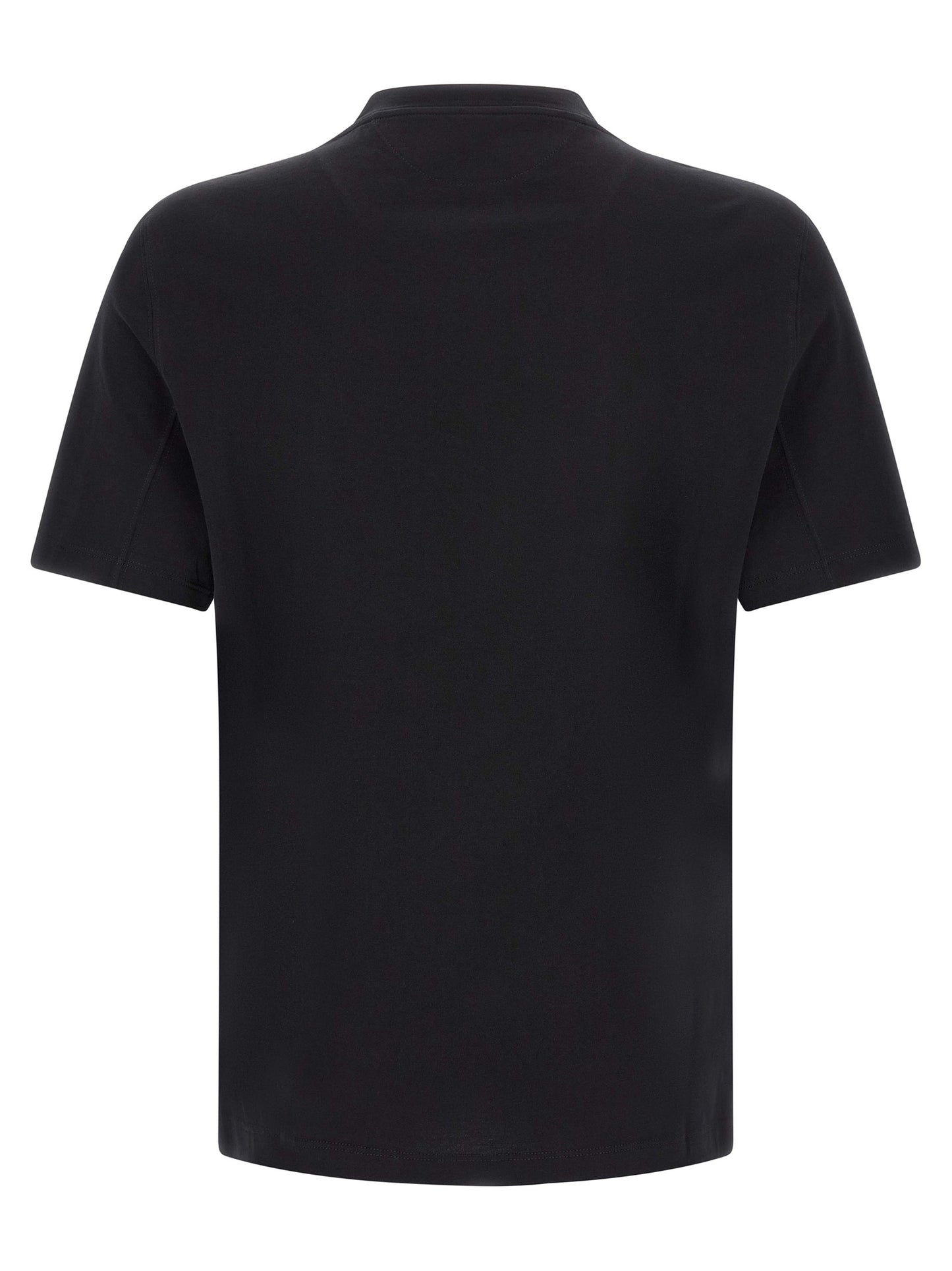 Brunello Cucinelli Black Cotton T-Shirt