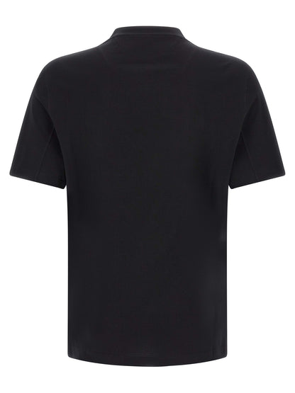 Brunello Cucinelli Black Cotton T-Shirt