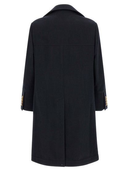 Brunello Cucinelli Blue Cashmere Coat