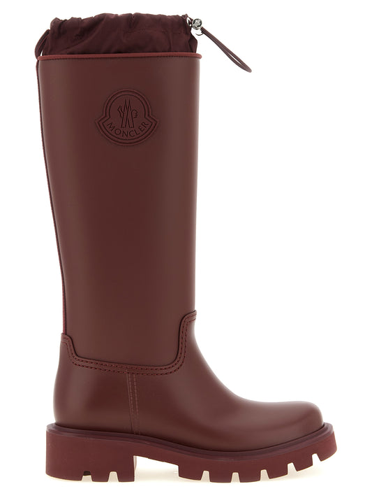 Over-The-Knee Rain Winter Boots by Moncler for women in eva pvc nylon & tu bordeaux & burgundy showcases a ergonomic silhouette from the Ribbon Women's EVA PVC Nylon & TU Over-The-Knee Rain Winter Boots collection, featuring a ergonomic and a ergonomic .
