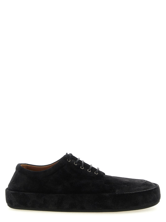 Marsell Black Calfskin Oxfords And Derbies