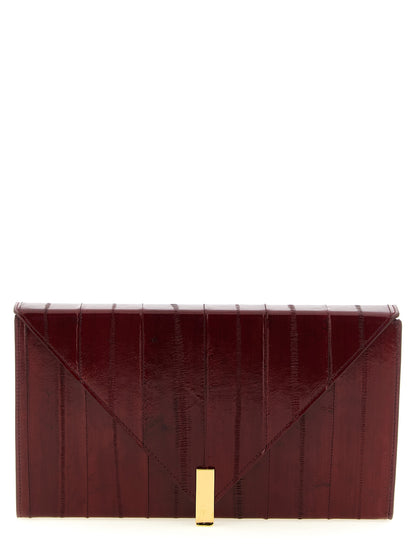Giuseppe Zanotti Bordeaux Leather Clutch Bag