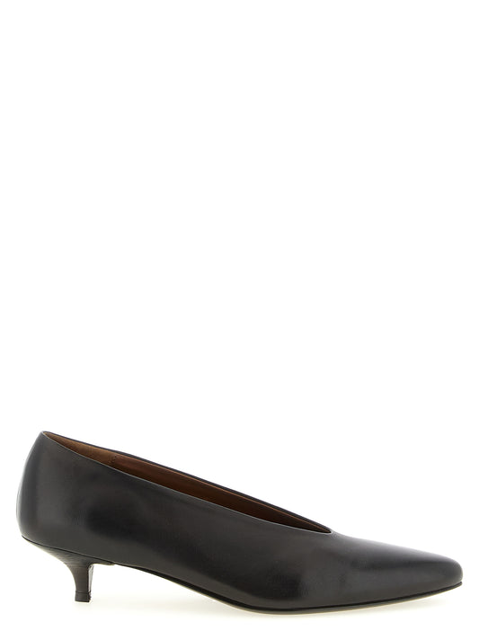 Marsell Brown Calfskin Mid Heel Pumps