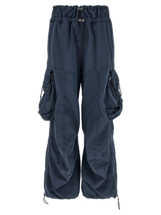 Cargo Pants by The Attico for women in cotton canvas navy features an smart casual oversized and long, expertly tailored with a and smart casual utilitarian details for a sophisticated look.