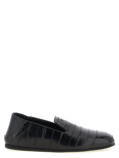 Giuseppe Zanotti Black Leather Slip-On Loafers