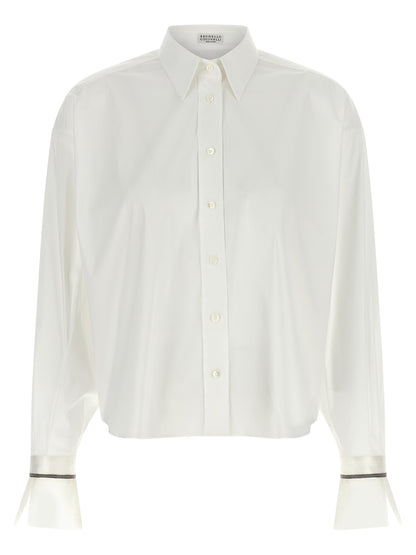 Brunello Cucinelli White Cotton Blouse