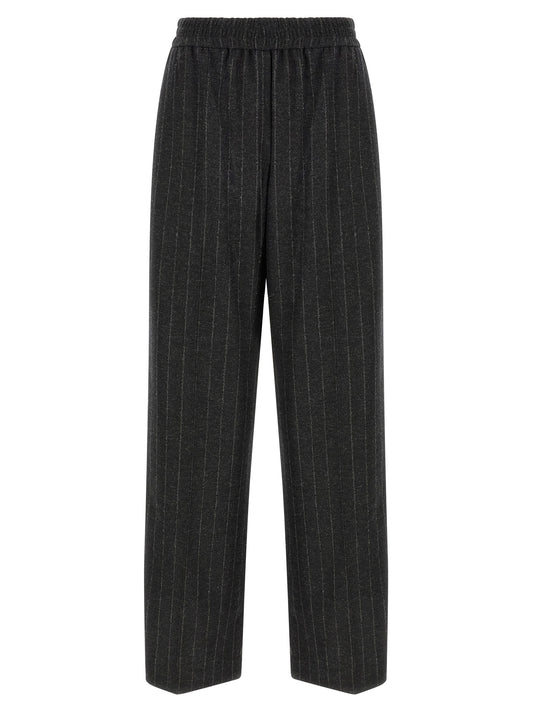 Brunello Cucinelli Gray Virgin Wool Casual Pants