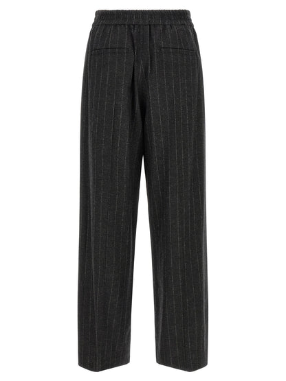 Brunello Cucinelli Gray Virgin Wool Casual Pants