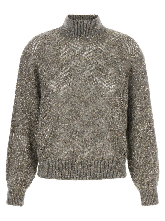 Brunello Cucinelli Gray Polyamide Cardigan