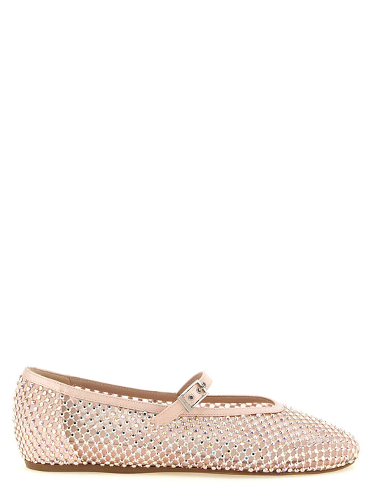 Ballet Mary-Jane Flat Shoes by LE SILLA for women in polyamide nappa leather gold, multicolor, nude & silver features an captivating silhouette, showcasing the captivating style of the Women's Polyamide Nappa Leather Ballet Mary-Jane Flat Shoes with its distinct and refined .