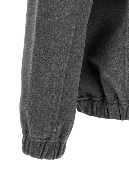 GIORGIO BRATO Gray Wool Full-Length Jacket