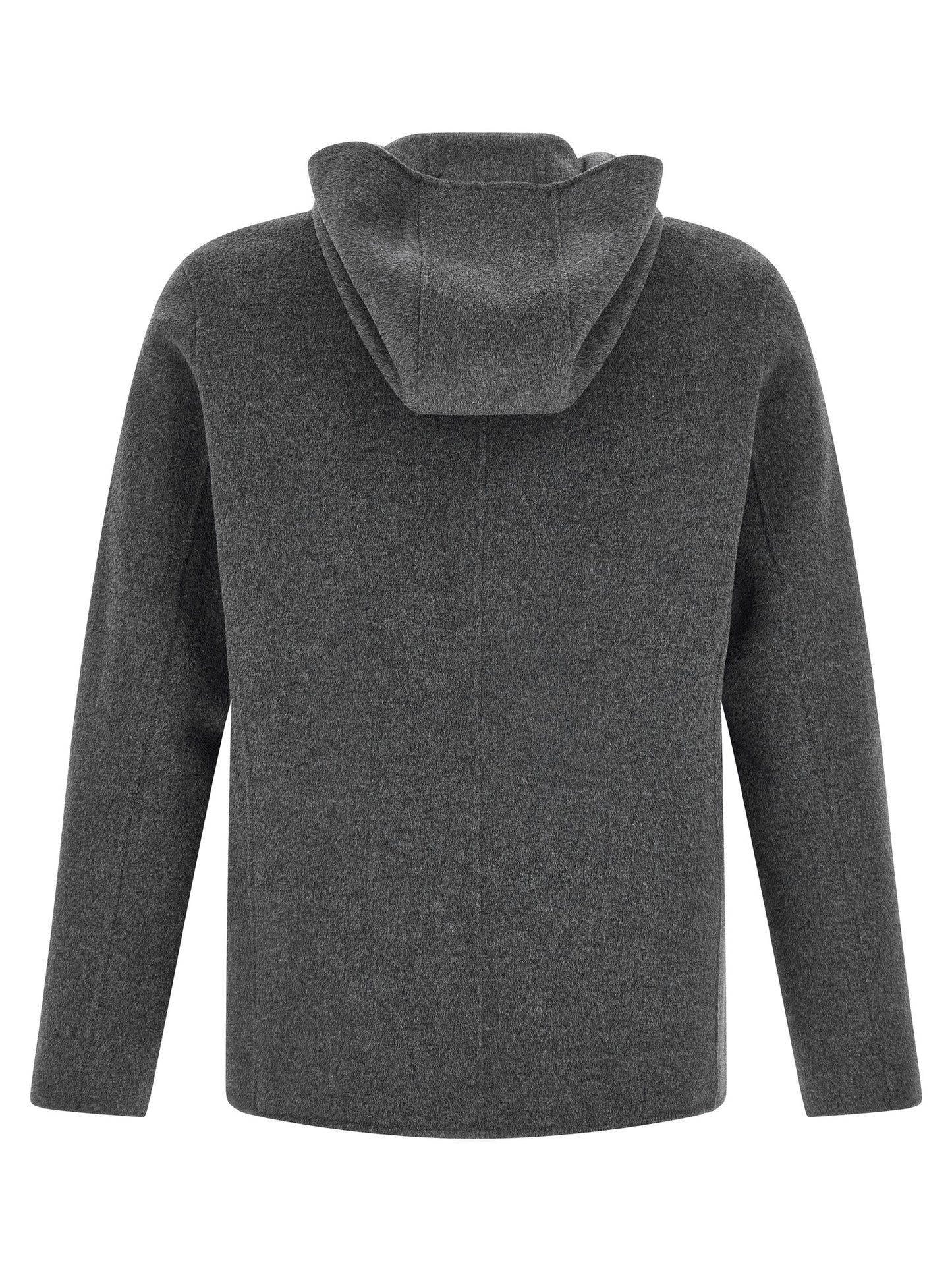GIORGIO BRATO Gray Wool Full-Length Jacket