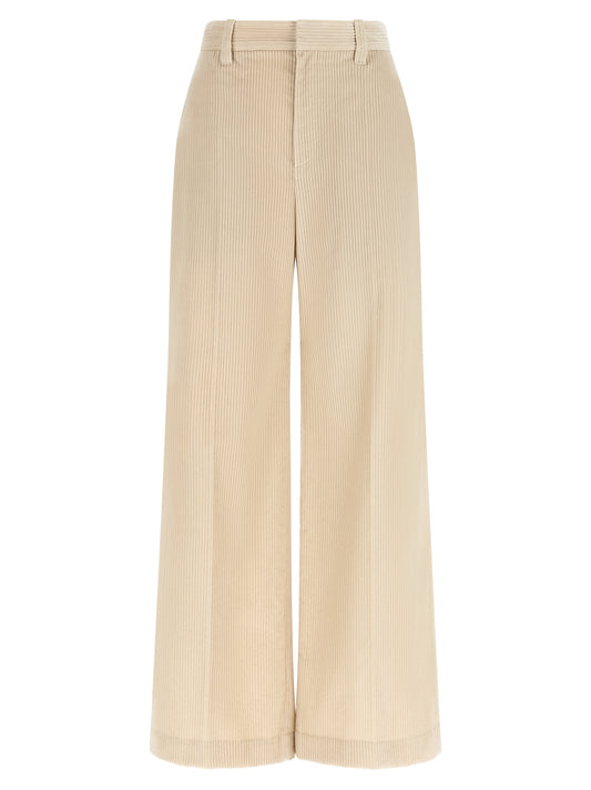 Brunello Cucinelli Beige Cotton Casual Pants