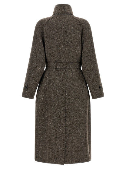 Brunello Cucinelli Brown Virgin Wool Coat