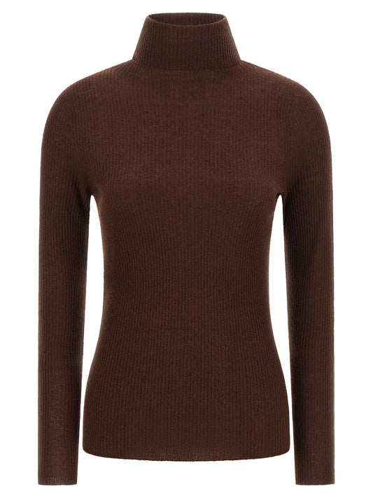 Fabiana Filippi Brown Virgin Wool Cardigan