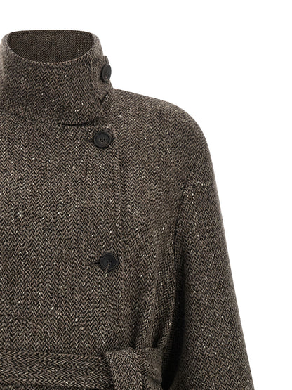 Brunello Cucinelli Brown Virgin Wool Coat