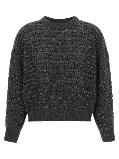 Brunello Cucinelli Gray Elastane Cardigan