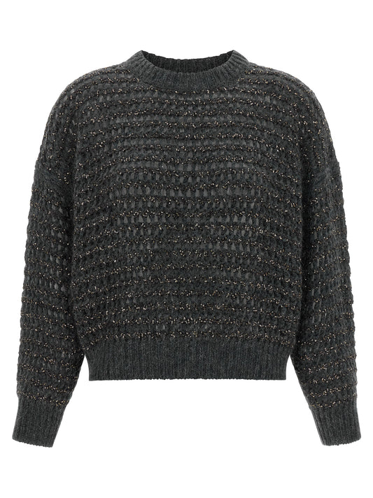 Brunello Cucinelli Gray Elastane Cardigan