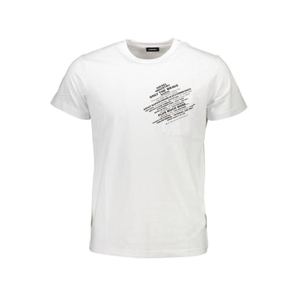 Diesel White Cotton Mens T-Shirt