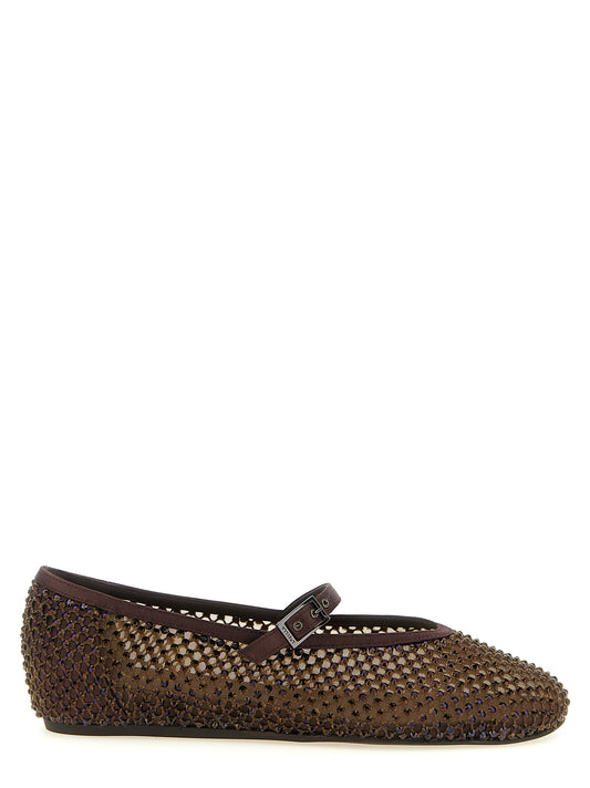 Ballet Flat Shoes by LE SILLA for women in polyamide polyester & viscose brown presents a effortless chic silhouette, showcasing the Play Women's Polyamide Polyester & Viscose Ballet Flat Shoes design with a effortless chic and for a sophisticated look.