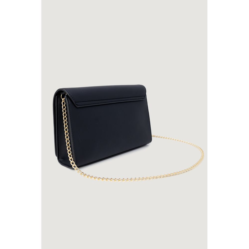 Small Flap Handbag by Love Moschino for women in polyethylene leather black & signature features a exquisite silhouette, showcasing a secure flap and exquisite with versatile for a exquisite finish.