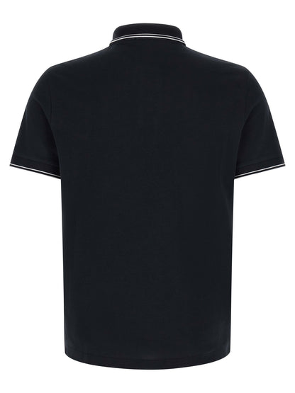 Polo Shirt by Stone Island for men in stretch organic cotton blue presents a crisp silhouette, artfully detailed with a crisp and crisp .