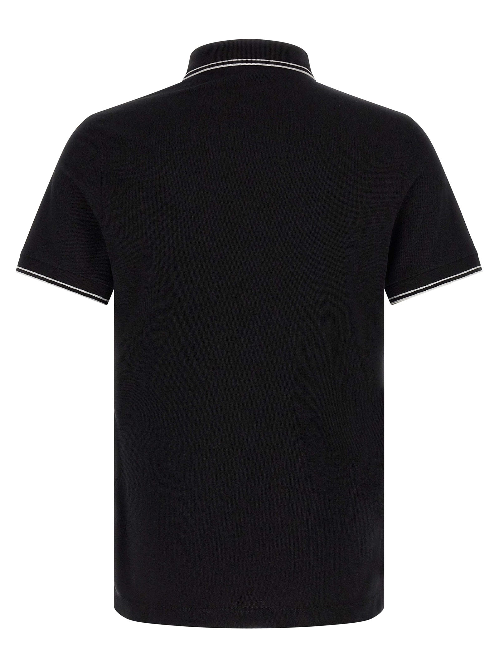 Polo Shirt by Stone Island for men in stretch cotton black features a eye catching silhouette, showcasing a refined and for a eye catching finish.