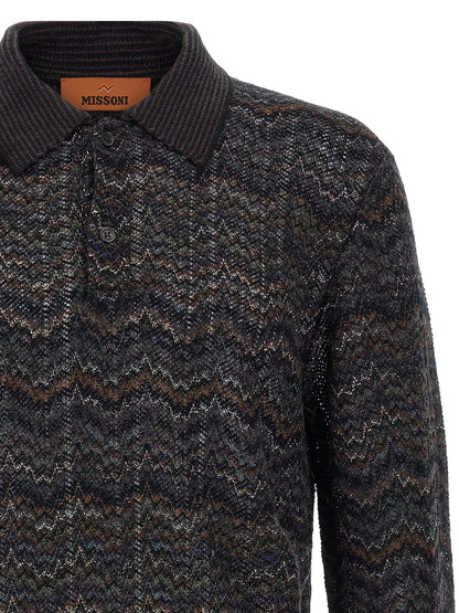Cardigan by Missoni for men in cashmere & viscose multicolor & patterned showcases a captivating silhouette, artfully detailed with a captivating and for a truly sophisticated captivating look.